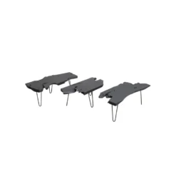 Stolik kawowy ASPEN 100 cm drewno teak czarny
