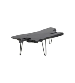 Stolik kawowy ASPEN 100 cm drewno teak czarny