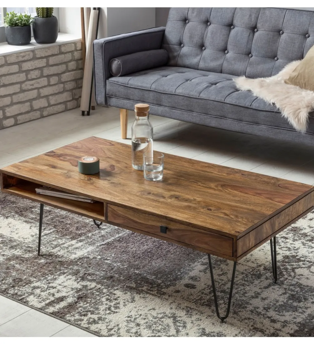 Stolik kawowy BAGLI 110 cm drewno sheesham