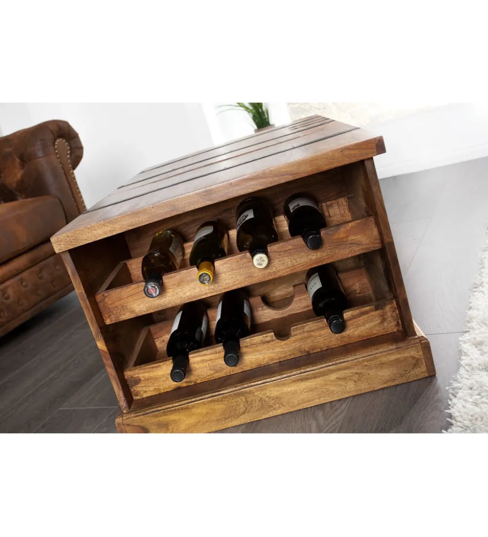 Stolik kawowy Bar Bodega 100 cm drewno Sheesham