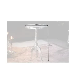 Stolik kawowy Barock Jardin 55 cm srebrny
