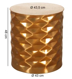 Stolik kawowy BATIN 43 cm złoty