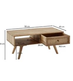 Stolik kawowy BELIZE 90 cm drewno mango