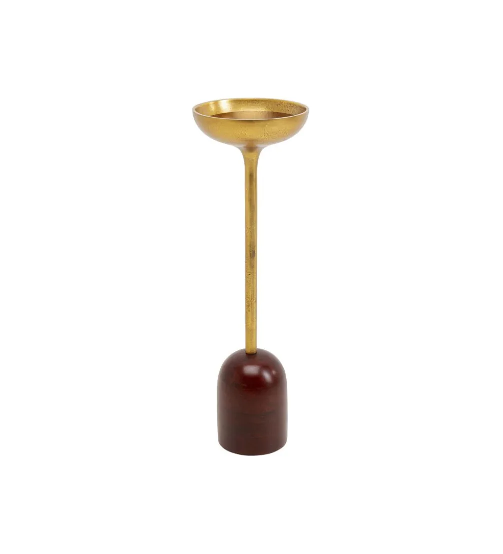 Stolik kawowy BIBO 20cm drewno mango złoty