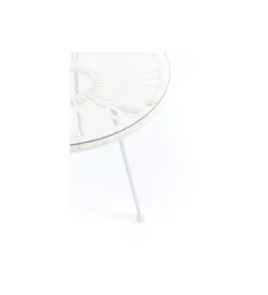 Stolik kawowy boczny ACAPULCO MONO 50 cm biały