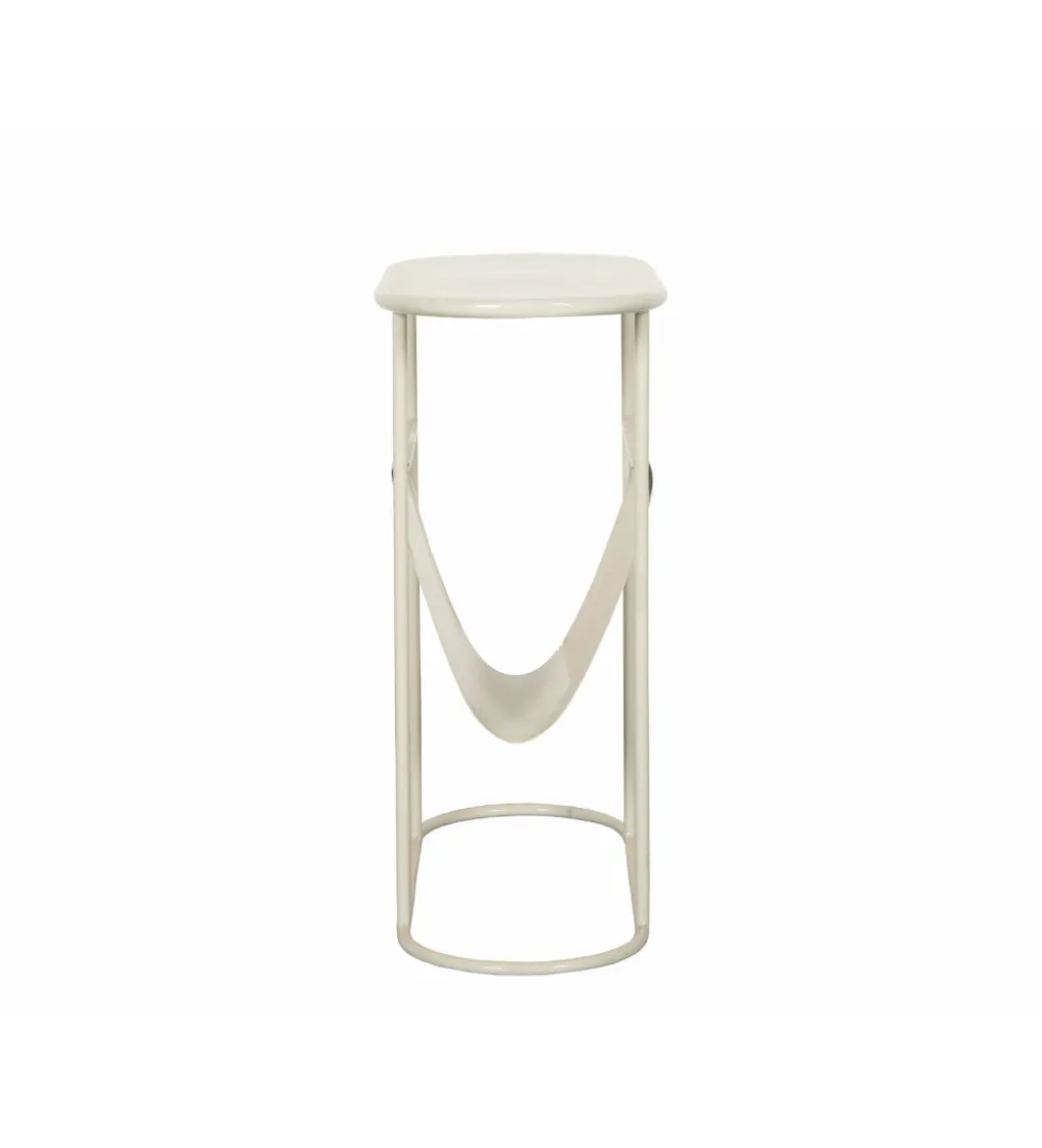 Stolik kawowy boczny BRIX LUNA 57 cm biały