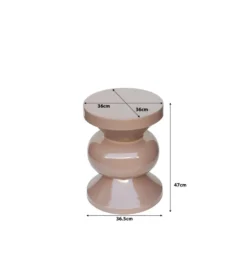 Stolik kawowy boczny BRIX OLE 47 cm vitntage różowy