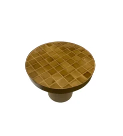 Stolik kawowy boczny BRIX TYLO 46 cm brązowy ceramika