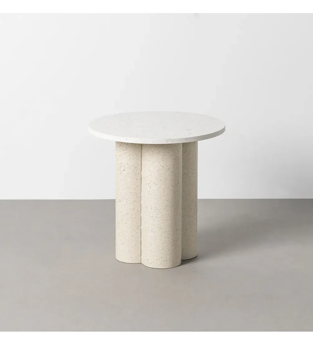 Stolik kawowy boczny CAVRANI 50 cm efekt terrazzo
