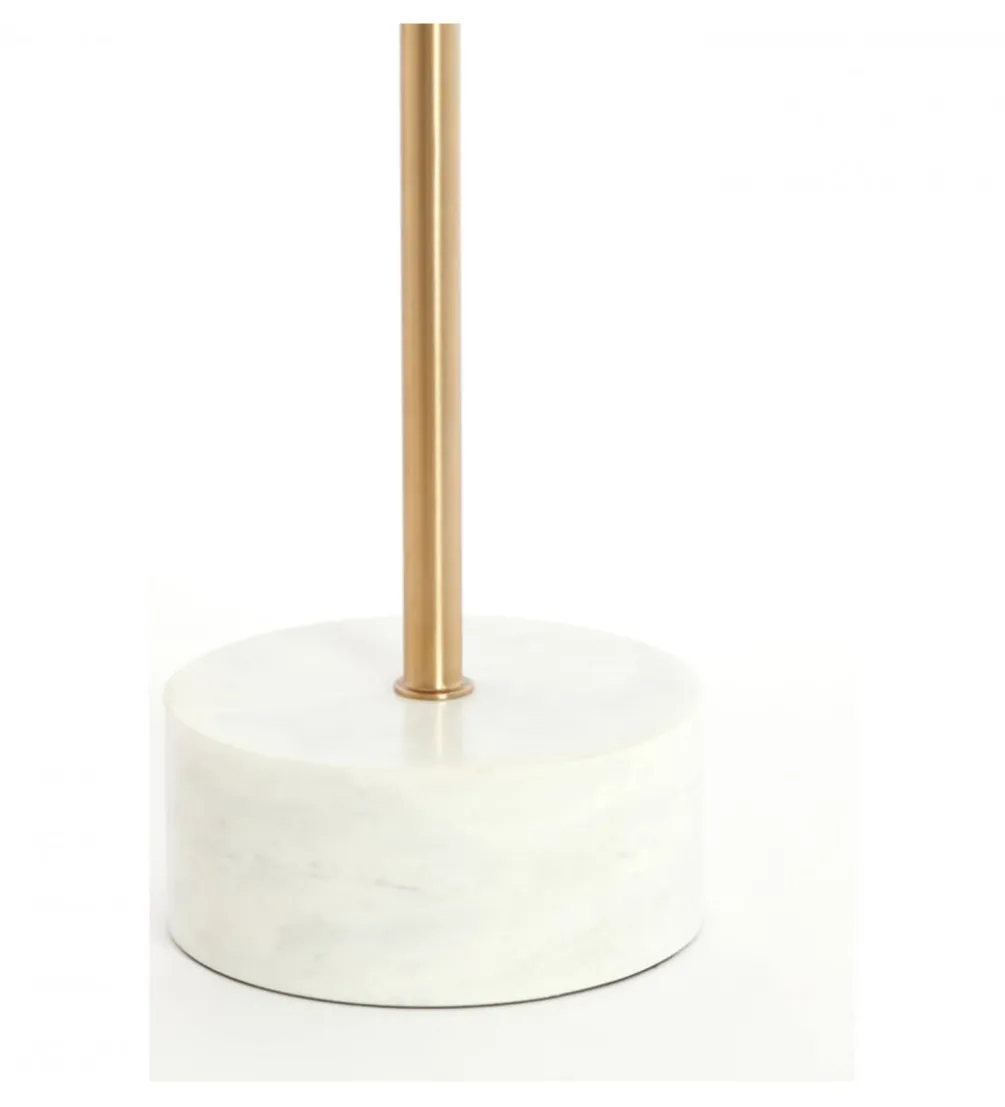Stolik kawowy boczny CIVITA 49 cm biały złoty