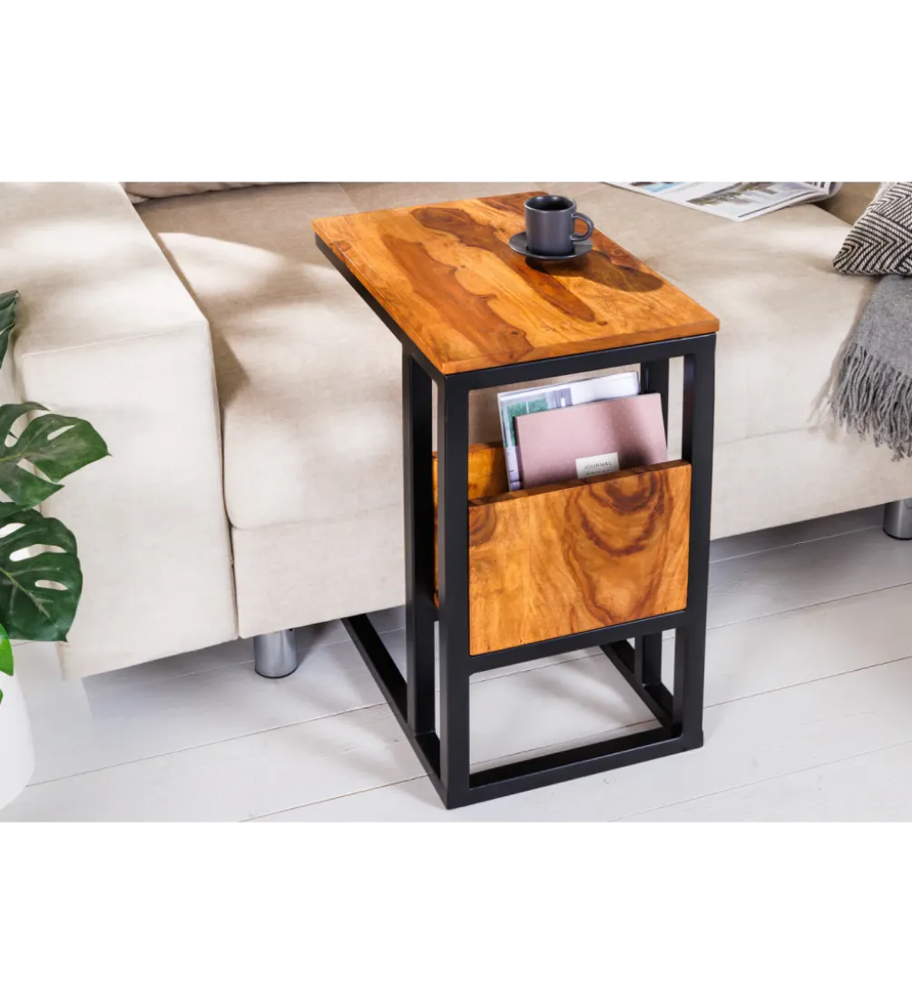 Stolik kawowy boczny CONCIERGE 60 cm drewno sheesham