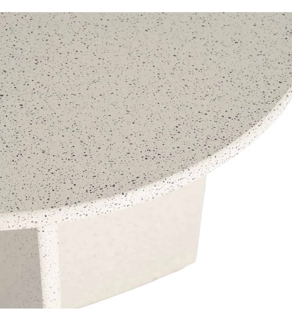 Stolik kawowy boczny DOBEMA 60 cm efekt terrazzo