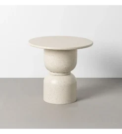 Stolik kawowy boczny EDERAN 60 cm efekt terrazzo