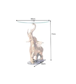 Stolik kawowy boczny ELEPHANT 80 cm złoty