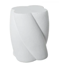 Stolik kawowy boczny FIBEREN 40 cm biały