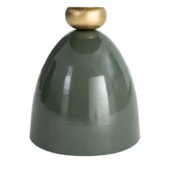 Stolik kawowy boczny JORGEWA 47 cm zielony złoty