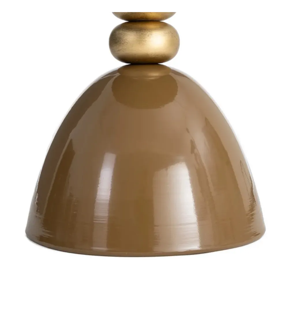 Stolik kawowy boczny JORGEWA 54 cm brązowy złoty