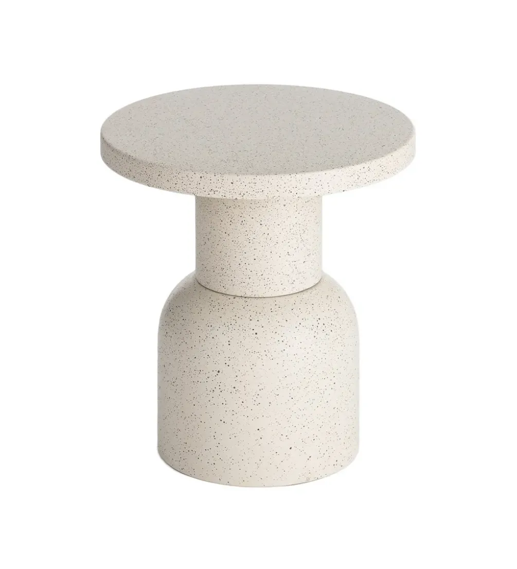 Stolik kawowy boczny KIRENKO 40 cm efekt terrazzo