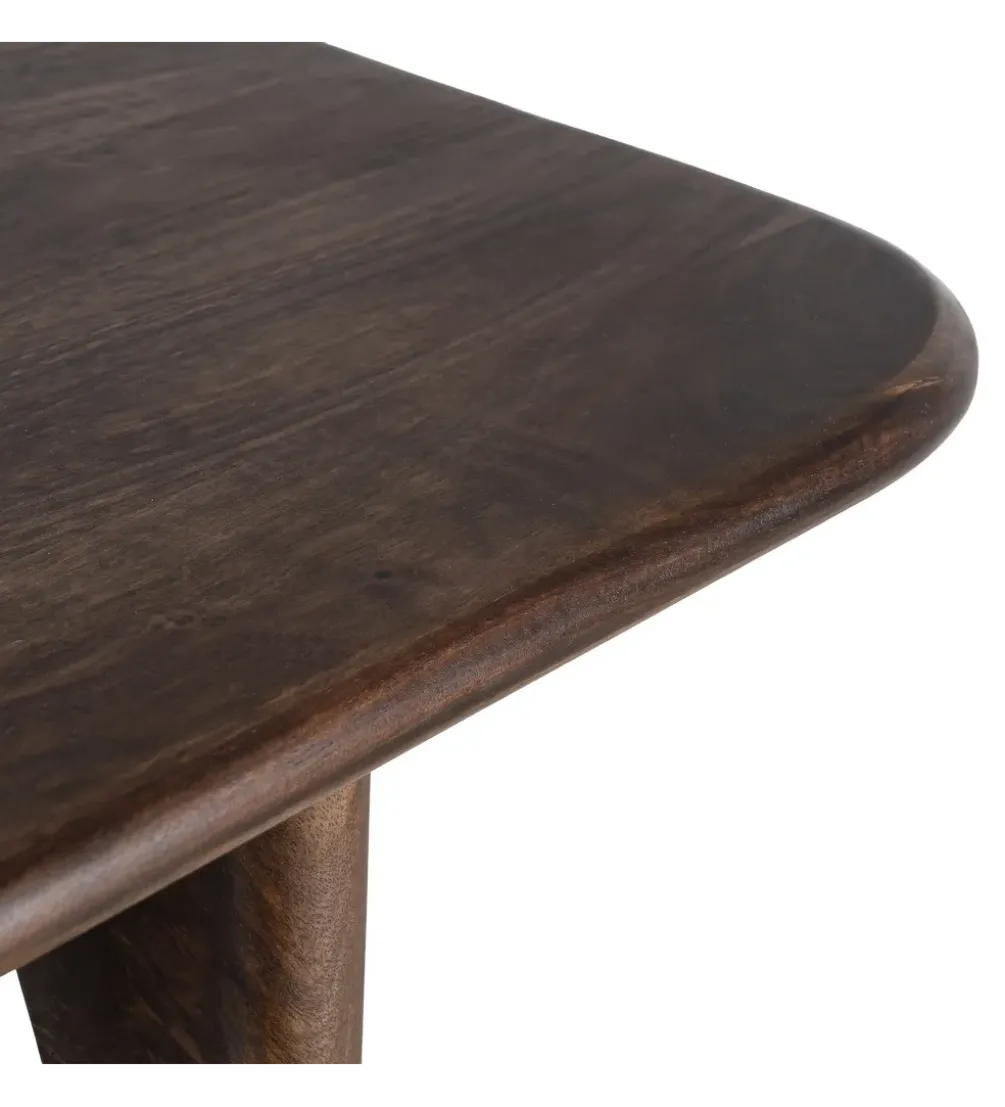 Stolik kawowy boczny KIRITON 45 cm drewno mango