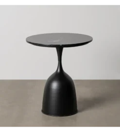 Stolik kawowy boczny KOREMA 57 cm czarny