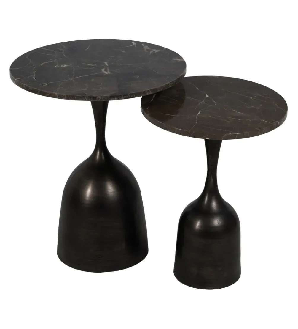 Stolik kawowy boczny KOREMA 53 cm czarny
