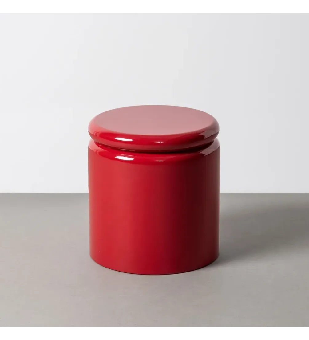 Stolik kawowy boczny LACADO ROJO 40 cm czerwony