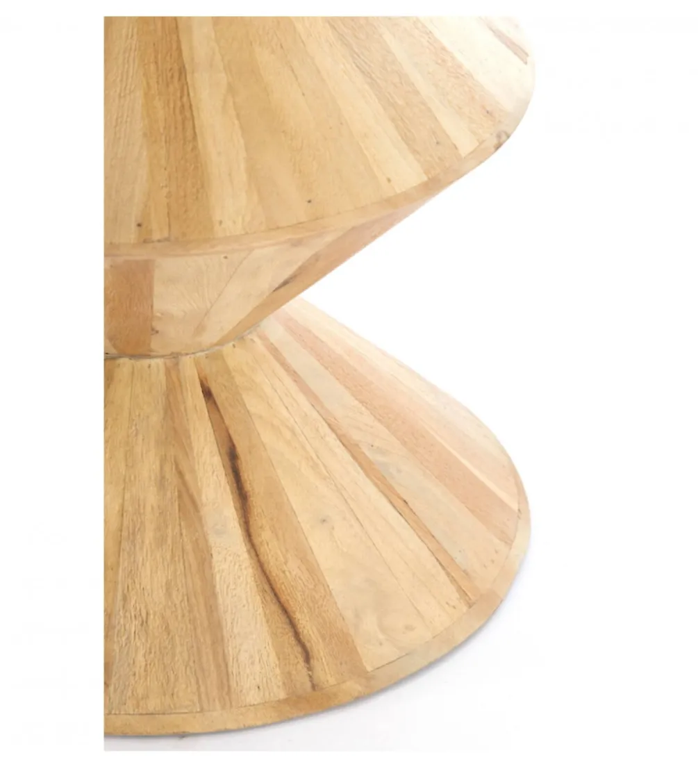 Stolik kawowy boczny LARUS 60 cm drewno mango naturalny