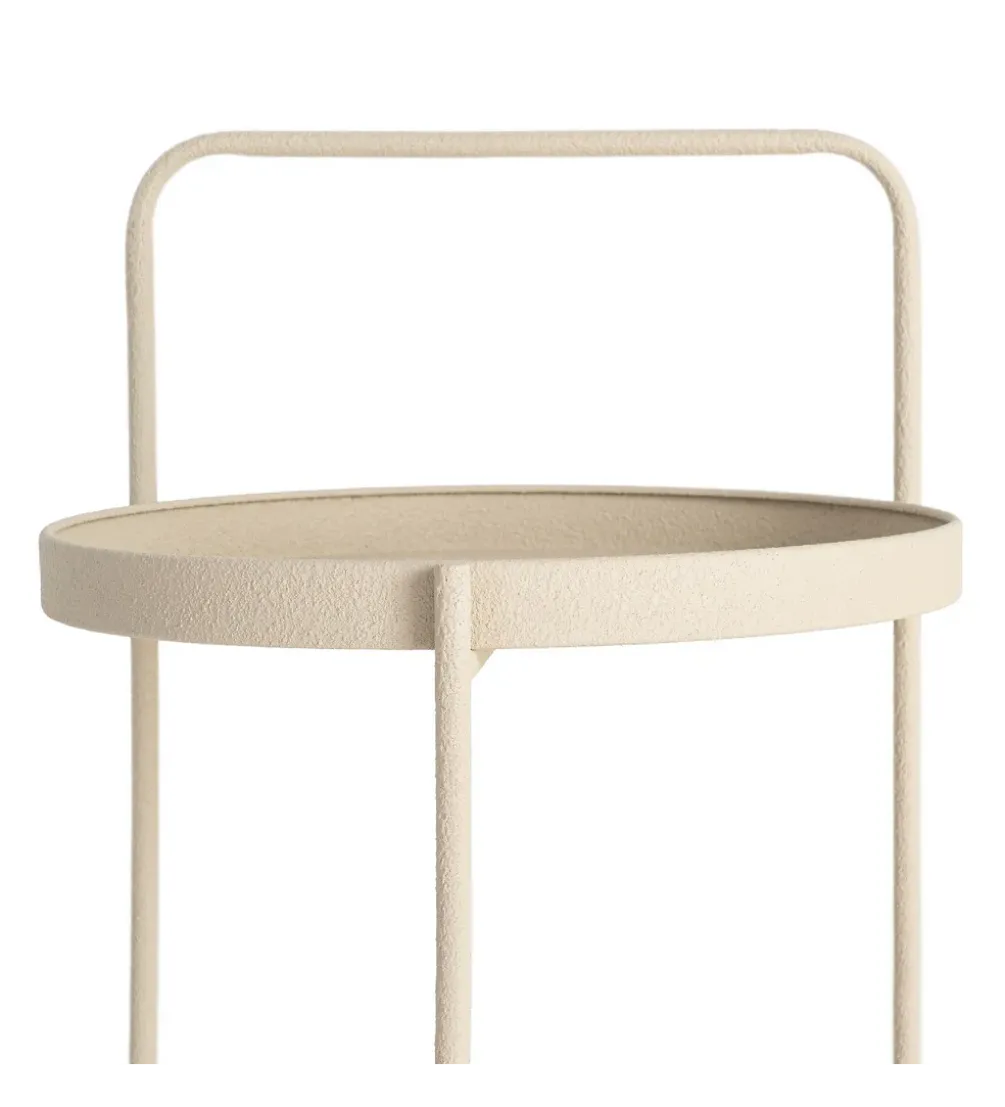 Stolik kawowy boczny LETIT 66 cm beżowy