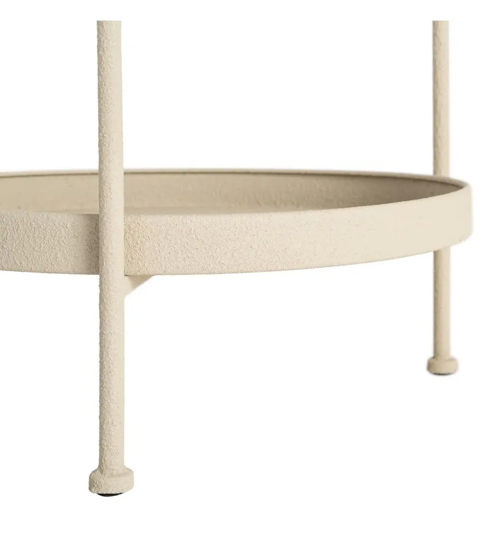 Stolik kawowy boczny LETIT 66 cm beżowy
