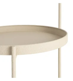 Stolik kawowy boczny LETIT 66 cm beżowy