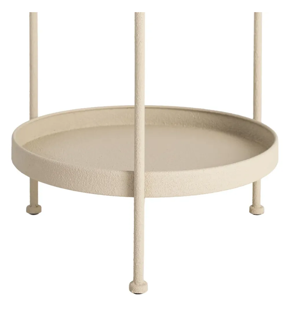 Stolik kawowy boczny LETIT 66 cm beżowy