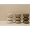 Stolik kawowy boczny LISE 43 cm beżowy