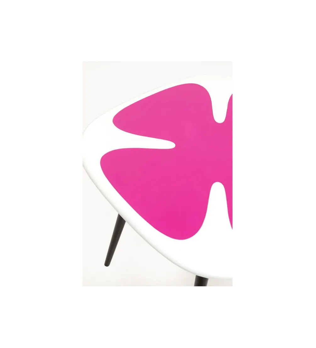 Stolik kawowy boczny PETAL 60 cm różowy