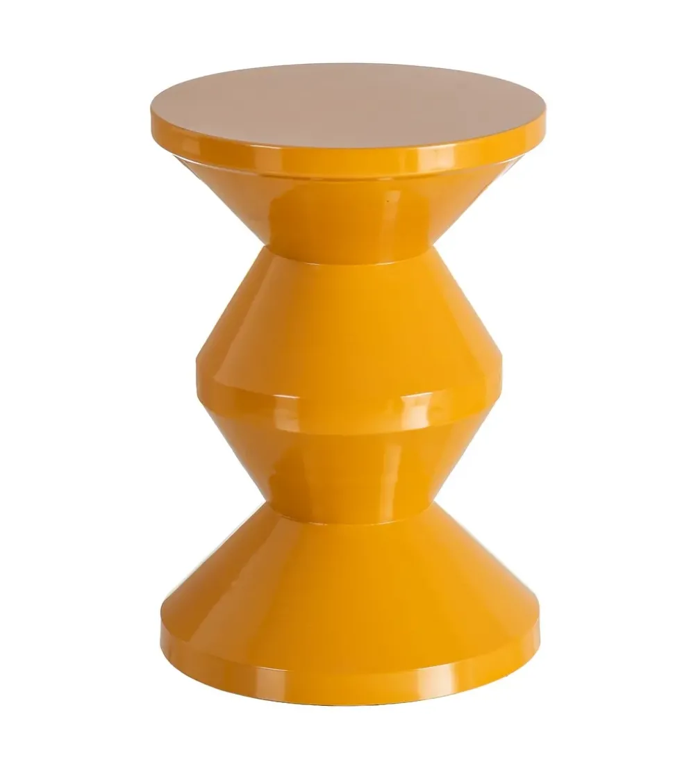 Stolik kawowy boczny PETARNO 47 cm musztardowy