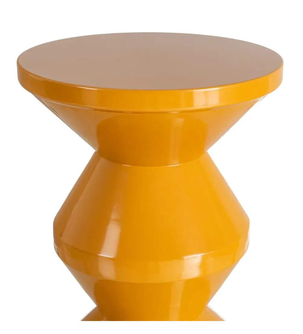 Stolik kawowy boczny PETARNO 47 cm musztardowy