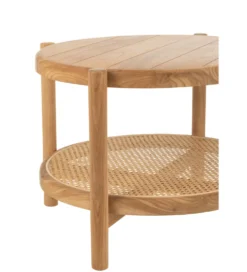 Stolik kawowy boczny ROSMYN 68 cm drewno teak
