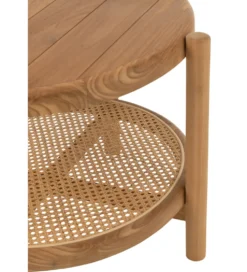 Stolik kawowy boczny ROSMYN 68 cm drewno teak