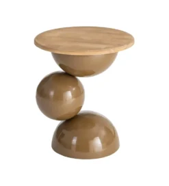 Stolik kawowy boczny SYLVIAM 58 cm brązowy naturalny