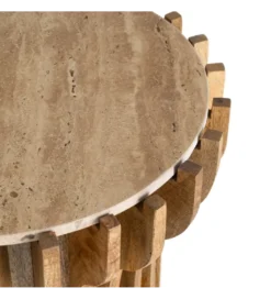 Stolik kawowy boczny TEKALEMA 62 cm drewno mango