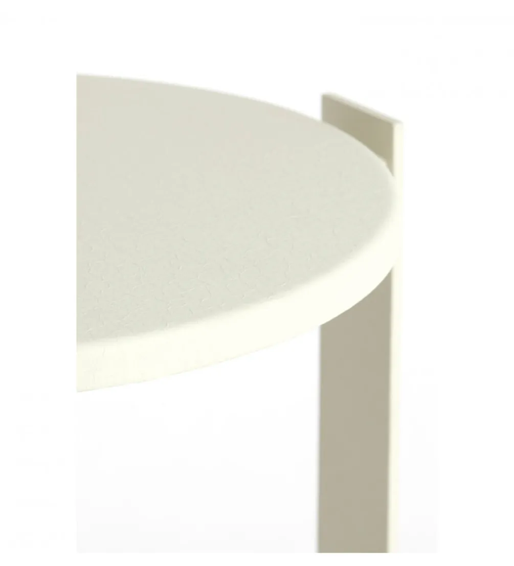 Stolik kawowy boczny TRIANA 65 cm kremowy mat