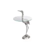 Stolik kawowy boczny WILDLIFE HERON 90 cm srebrny