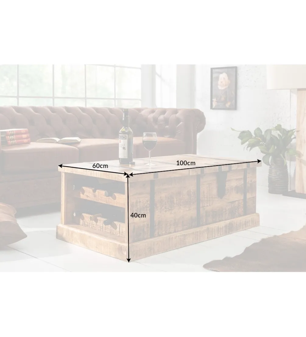 Stolik kawowy Bodega 100 cm drewno mango
