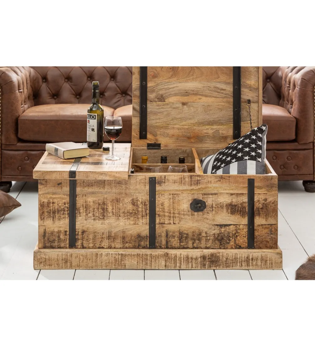 Stolik kawowy Bodega 100 cm drewno mango
