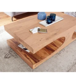 Stolik kawowy BOHA  118 cm drewno akacja