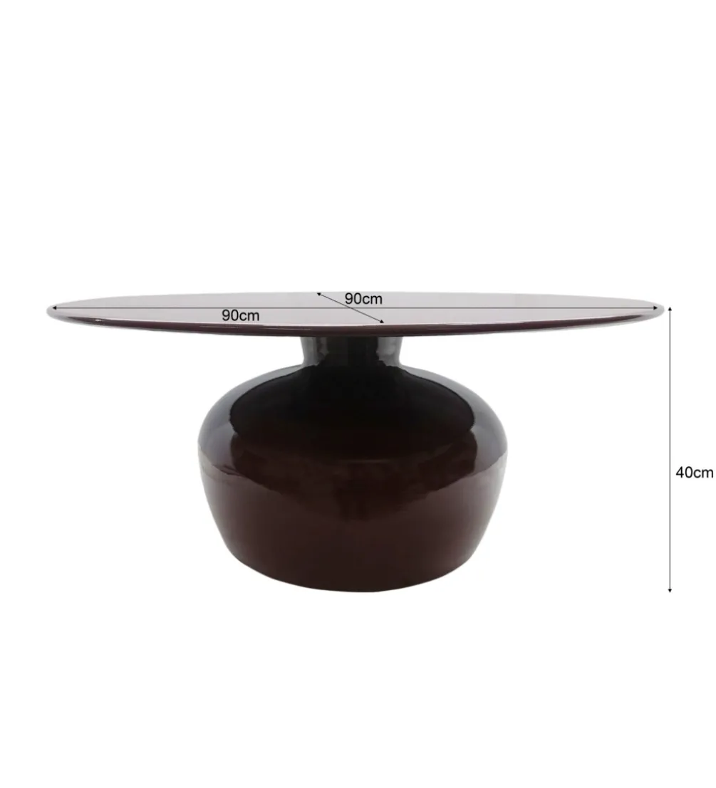 Stolik kawowy BRIX MILA 90 cm brązowy
