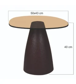 Stolik kawowy Brix Mylon 50 cm Brązowy