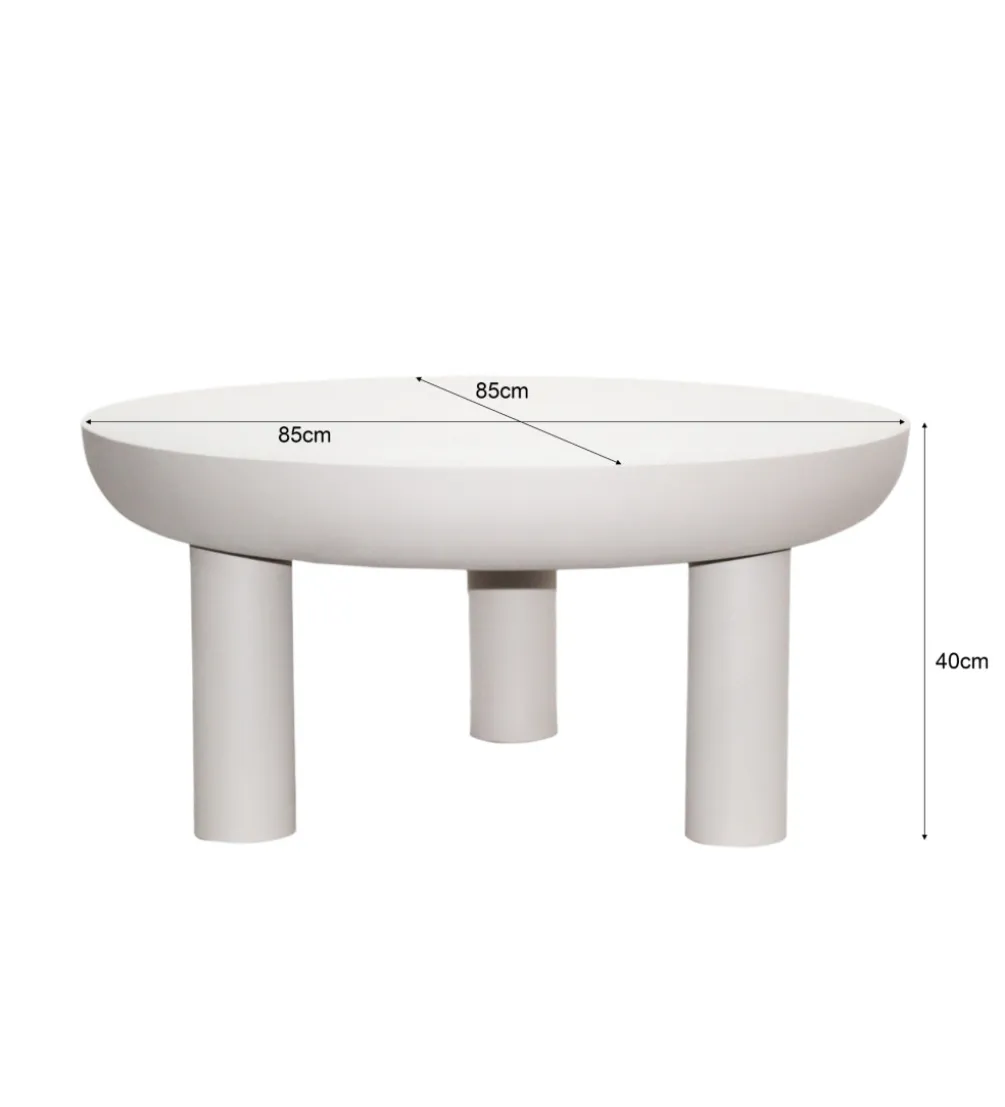 Stolik kawowy BRIX NIKO 85 cm biały