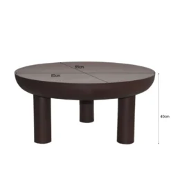 Stolik kawowy BRIX NIKO 85 cm brązowy