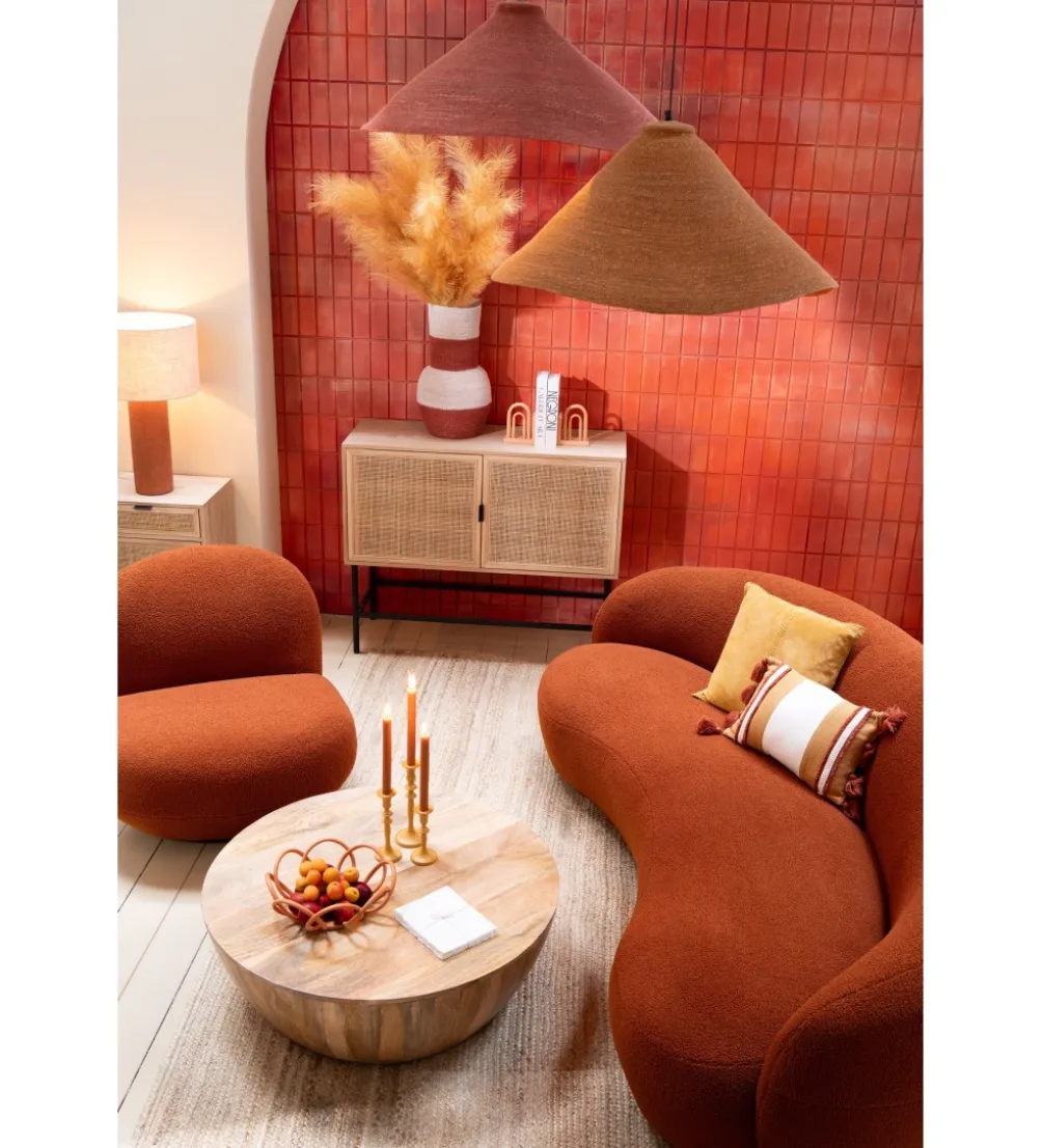 Stolik kawowy CAMILLE 88 cm drewno mango naturalny