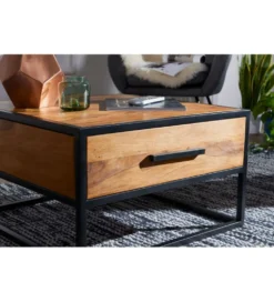 Stolik kawowy CARBERA 65 cm drewno sheesham